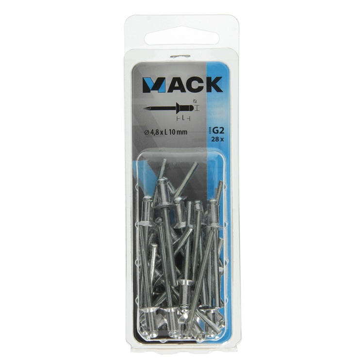 Load image into Gallery viewer, Mack 1020302 - 28 blindnieten alu 4,8x10mm | 5 stuks
