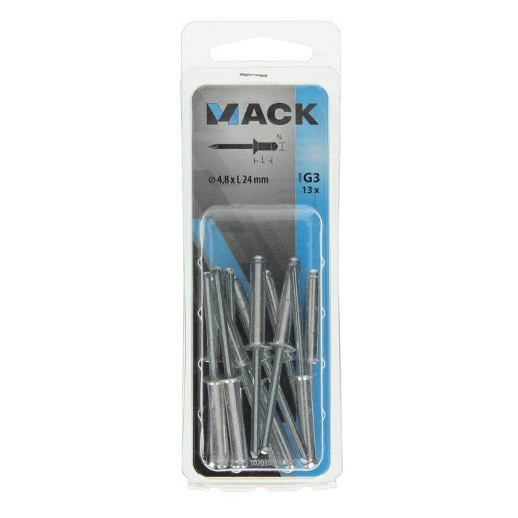 Load image into Gallery viewer, Mack 1020308 - 13 blindnieten alu 4,8x24mm | 5 stuks