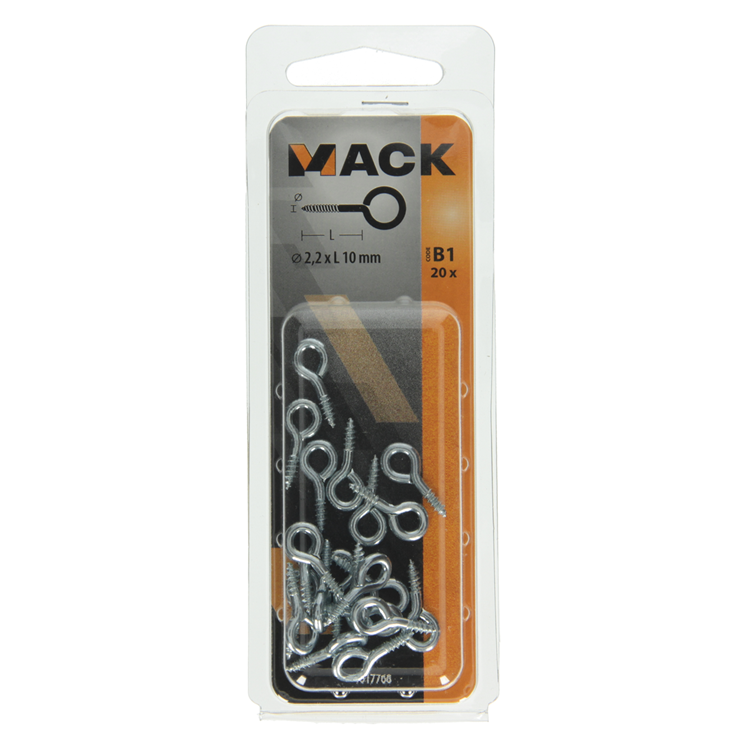 Load image into Gallery viewer, Mack 1017768 - schroefoog staal verzinkt 20st 2,2 x 10 mm | 10 stuks