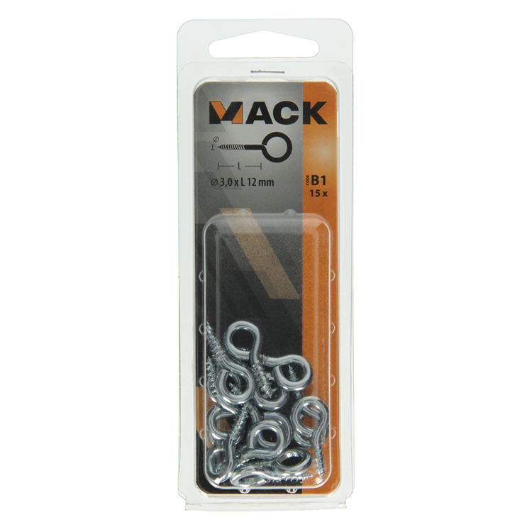 Load image into Gallery viewer, Mack 1017770 - schroefoog staal verzinkt 15st 3,0 x 12 mm | 10 stuks