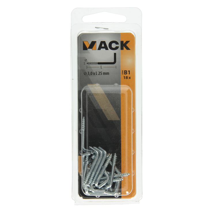 Load image into Gallery viewer, Mack 1017816 - schroefduim staal verzinkt 18st 3,0 x 25 mm | 10 stuks
