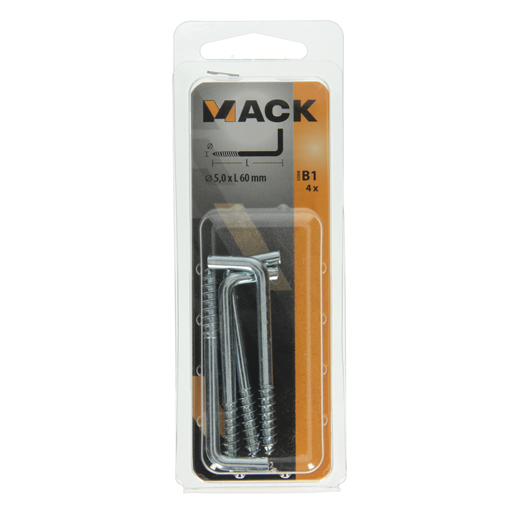 Load image into Gallery viewer, Mack 1017822 - schroefduim staal verzinkt 4st 5,0 x 60 mm | 10 stuks
