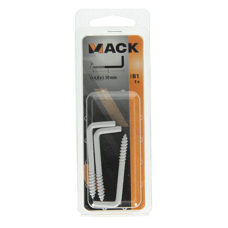 Load image into Gallery viewer, Mack 1017828 - schroefduim staal wit 3 st 4,0 x 50 mm | 10 stuks