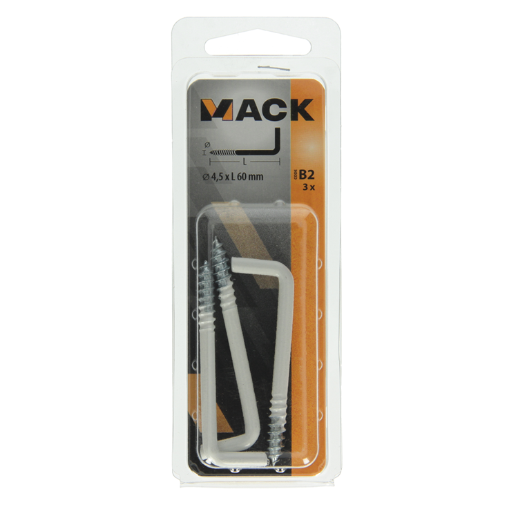 Load image into Gallery viewer, Mack 1017829 - schroefduim staal wit 3 st 4,5 x 60 mm | 10 stuks