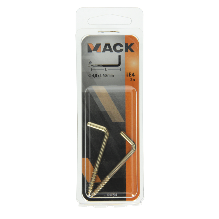 Afbeelding laden in galerijviewer, Mack 1019704 - schroefduim messing 2 st 4,0 x 50mm | 10 stuks