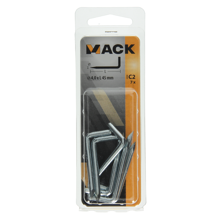 Load image into Gallery viewer, Mack 1017841 - puntduim staal verzinkt 7 st 4,0 x 45 mm | 10 stuks