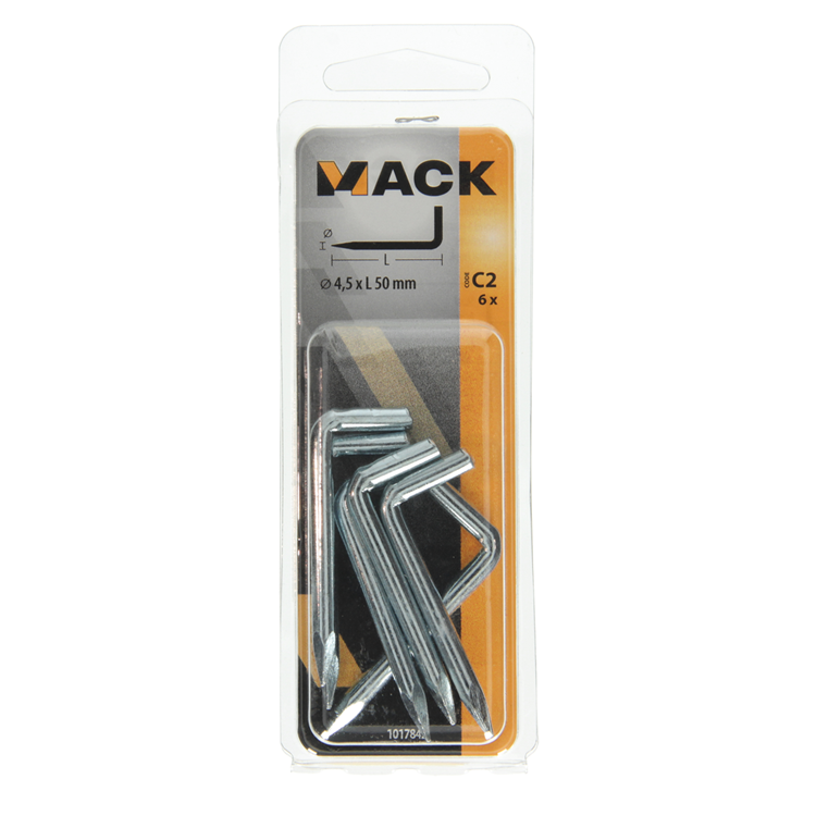Load image into Gallery viewer, Mack 1017842 - puntduim staal verzinkt 6 st 4,5 x 50 mm | 10 stuks