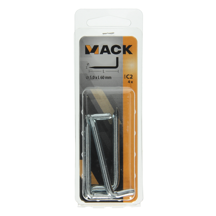 Load image into Gallery viewer, Mack 1017843 - puntduim staal verzinkt 4 st 5,0 x 60 mm | 10 stuks