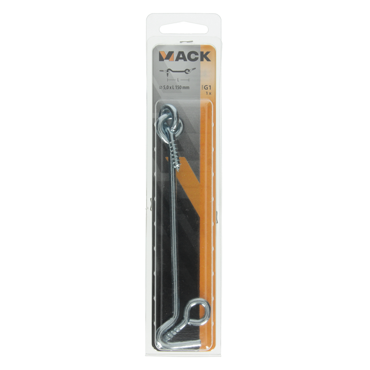Load image into Gallery viewer, Mack 1017852 - windhaak staal verzinkt 1 st 5,0 x 150 mm | 5 stuks