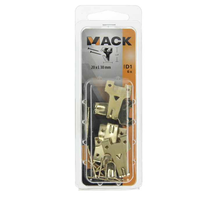 Load image into Gallery viewer, Mack 1017855 - kaderhaak staal vermessingd 6 st 20 x 30 mm | 5 stuks
