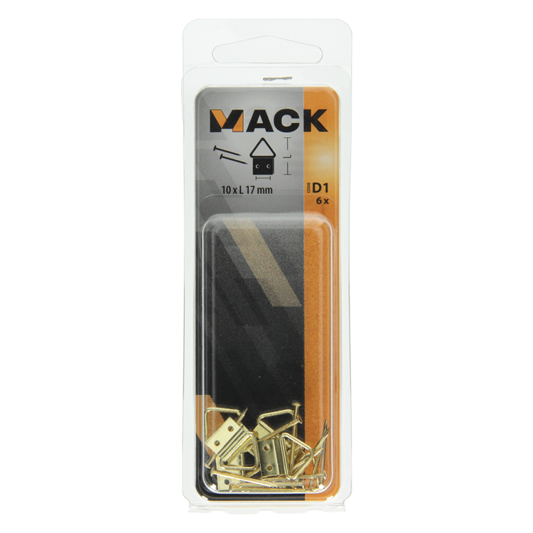 Load image into Gallery viewer, Mack 1017858 - kaderhanger staal vermessingd 6 st 10 x 17 mm | 10 stuks