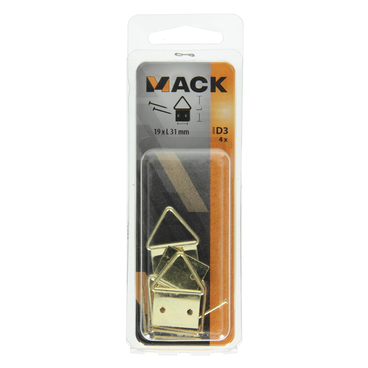 Load image into Gallery viewer, Mack 1017861 - kaderhanger staal vermessingd 4 st 19 x 31 mm | 10 stuks