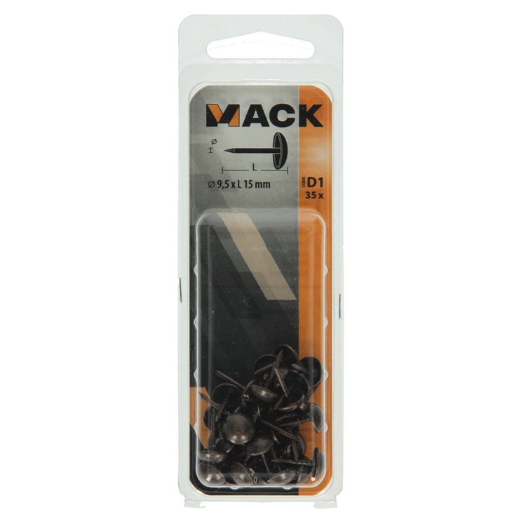 Load image into Gallery viewer, Mack 1017864 - garniernagel staal verbronsd 35 st 9,5 x 15 mm | 10 stuks