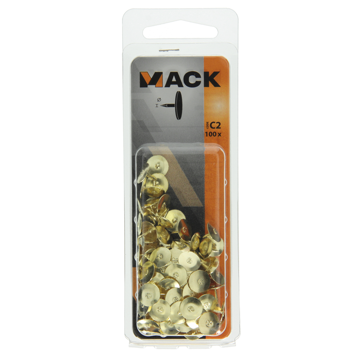 Afbeelding laden in galerijviewer, Mack 1017866 - duimspijker staal vermessingd 100 st | 10 stuks