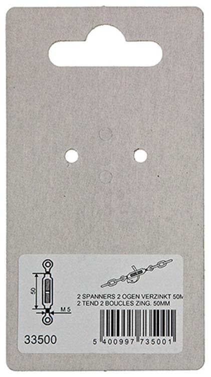 Load image into Gallery viewer, Mack 1008470 - 2 spanners 2 ogen m5 x 50mm verzinkt | 10 stuks
