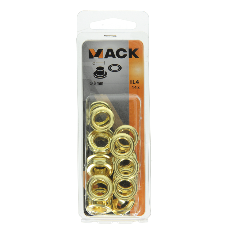 Load image into Gallery viewer, Mack 1017874 - zeilringen messing 14 st 8mm | 10 stuks