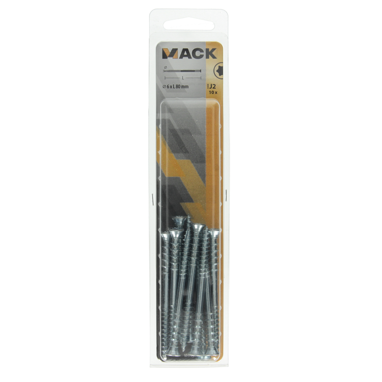 Load image into Gallery viewer, Mack 1019726 - regelschroef verzinkt 10 st 6 x 80 mm | 5 stuks