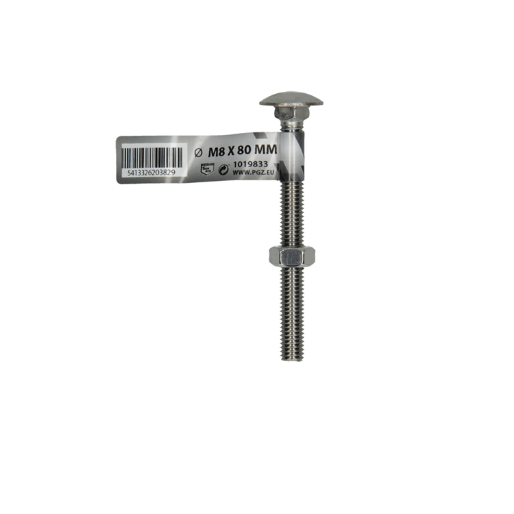 Load image into Gallery viewer, Mack 1019833 - houtbout + moer roestvrijstaal 1 st m8 x 80 mm | 10 stuks