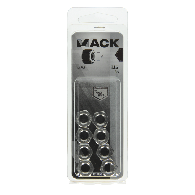 Load image into Gallery viewer, Mack 1019853 - zeskantmoer inox a2 8 st m8 | 10 stuks