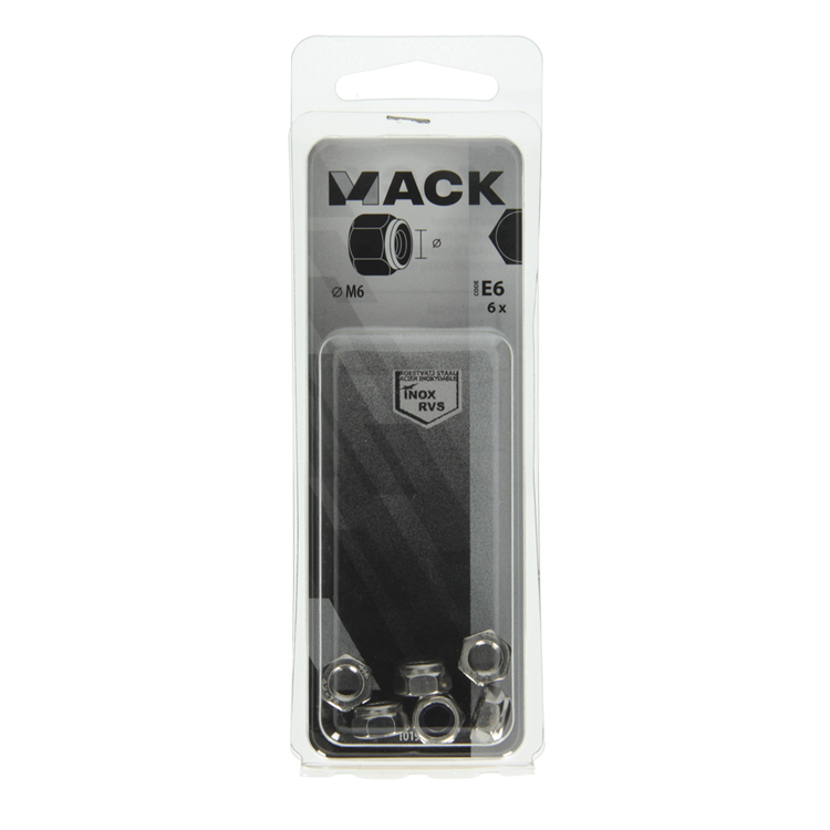 Load image into Gallery viewer, Mack 1019858 - zeskant borgmoer inox a2 6 st m 6 | 10 stuks
