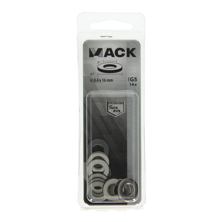 Load image into Gallery viewer, Mack 1019873 - sluitring inox a2 14 st m8 | 10 stuks
