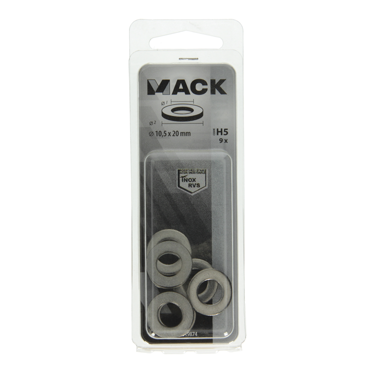 Load image into Gallery viewer, Mack 1019874 - sluitring inox a2 9 st m10 | 10 stuks