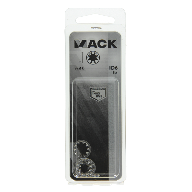 Load image into Gallery viewer, Mack 1019884 - tandveerring inox a2 8 st m8 | 10 stuks