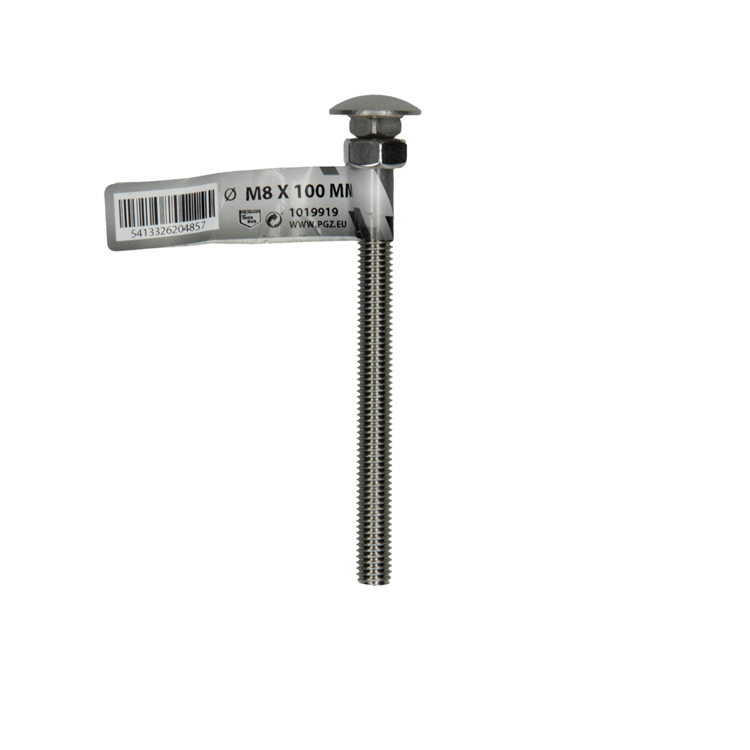 Load image into Gallery viewer, Mack 1019919 - houtbout + moer roestvrijstaal 1 st m8 x 100 mm | 10 stuks