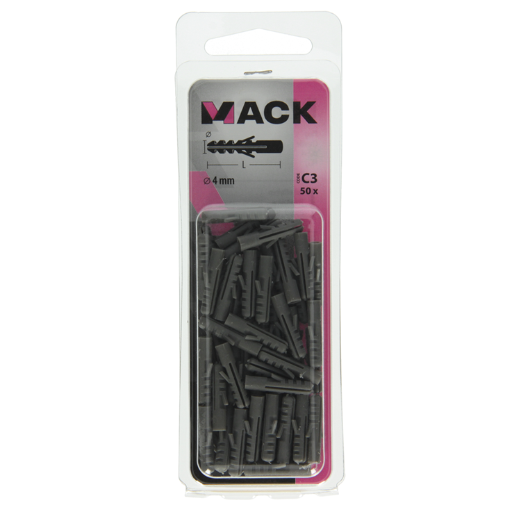 Load image into Gallery viewer, Mack 1017878 - plug polyethyleen 50 st 4 mm | 10 stuks