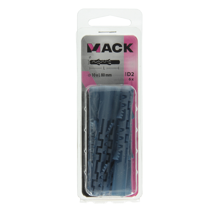 Load image into Gallery viewer, Mack 1019926 - plug lange expansie polyethyl 6 st 10 x 80 mm | 5 stuks