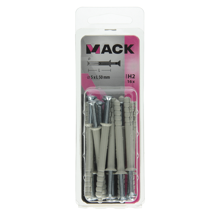 Load image into Gallery viewer, Mack 1017906 - nylon nagelplug polyamide 16 st 5 x 50 mm | 5 stuks