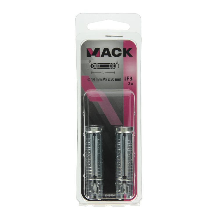 Load image into Gallery viewer, Mack 1019956 - keilbouthuls verzinkt 2 st m8 x 50 mm | 10 stuks