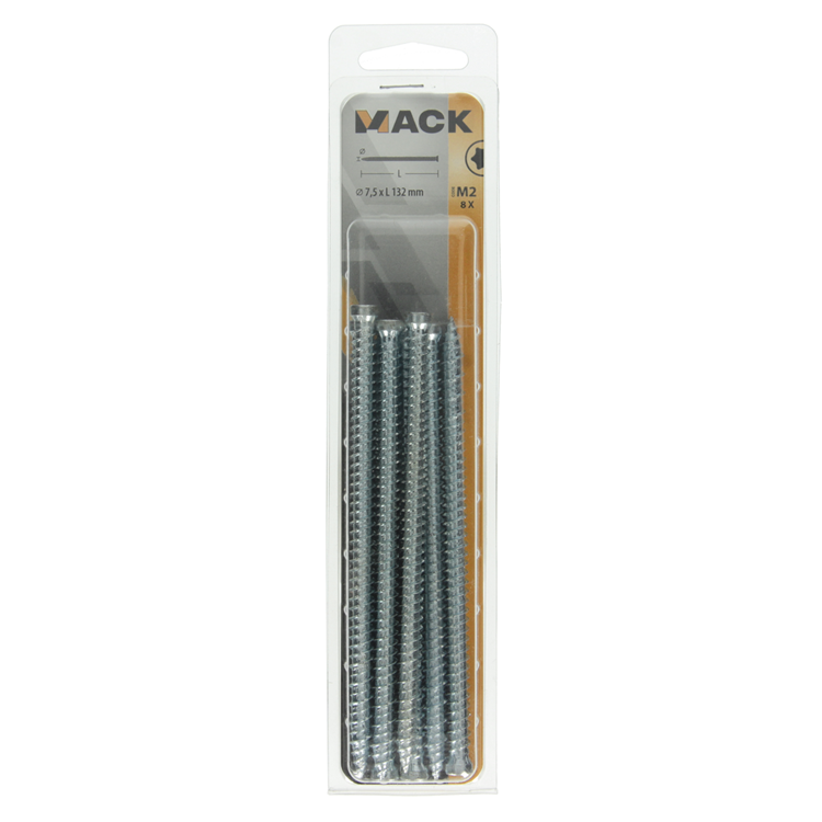 Load image into Gallery viewer, Mack 1019962 - beton raamschroef verzinkt cil.kop 8st 7,5 x 132 mm | 5 stuks