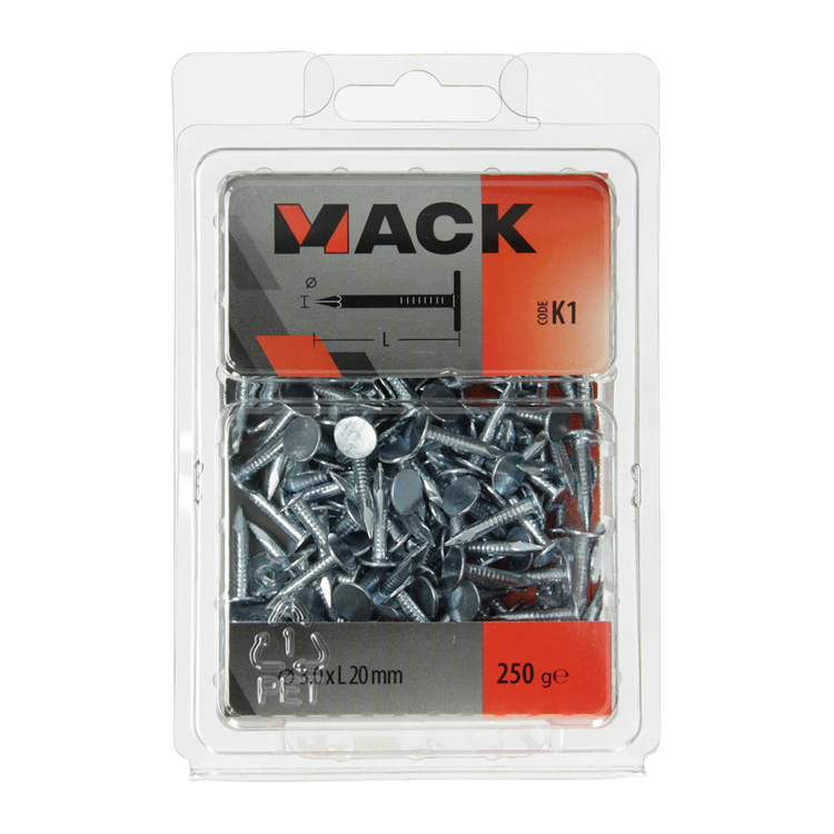 Load image into Gallery viewer, Mack 1017945 - schalienagel staal verzinkt 250 gr 3,0 x 20 mm | 5 stuks