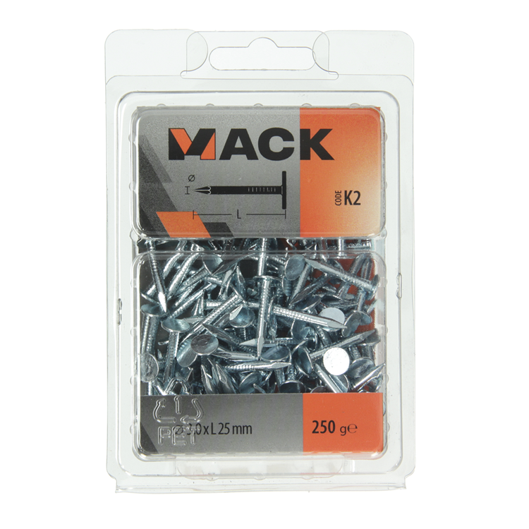 Load image into Gallery viewer, Mack 1017946 - schalienagel staal verzinkt 250 gr 3,0 x 25 mm | 5 stuks