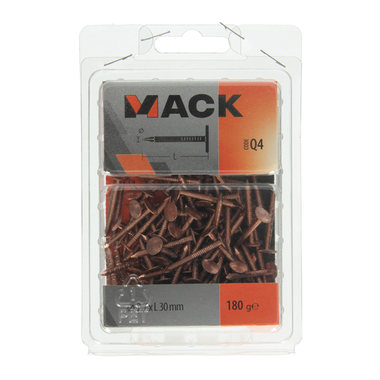 Load image into Gallery viewer, Mack 1019974 - schalienagel koper 180 gr 2,7 x 30mm | 5 stuks