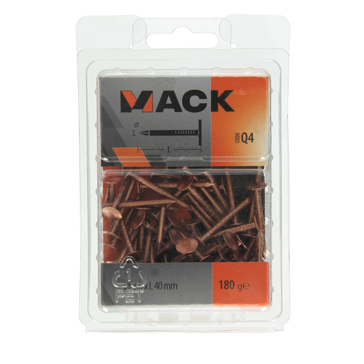Load image into Gallery viewer, Mack 1019975 - schalienagel koper 180 gr 3,0 x 40mm | 5 stuks