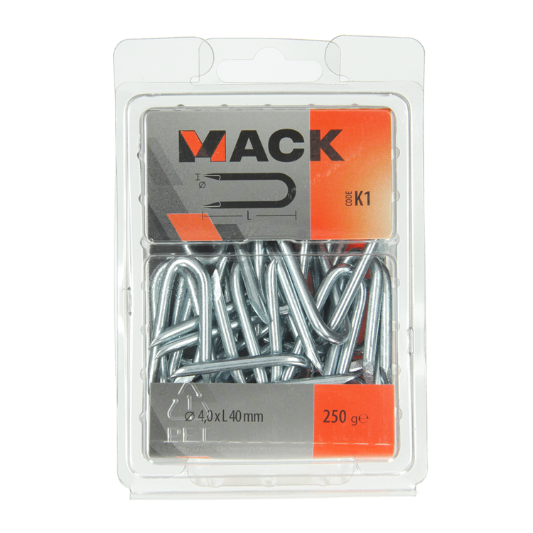 Load image into Gallery viewer, Mack 1017950 - kram staal verzinkt verzinkt 250 gr 4,0 x 40 mm | 5 stuks