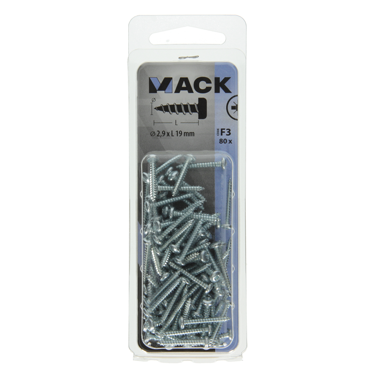Load image into Gallery viewer, Mack 1018056 - zelftappende schroef cylkop verz. 80 st 2,9 x 19 mm | 10 stuks