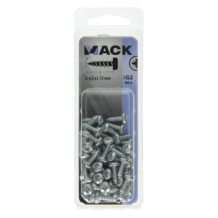 Load image into Gallery viewer, Mack 1018066 - zelftappende schroef cylkop verz. 60 st 4,2 x 13 mm | 5 stuks