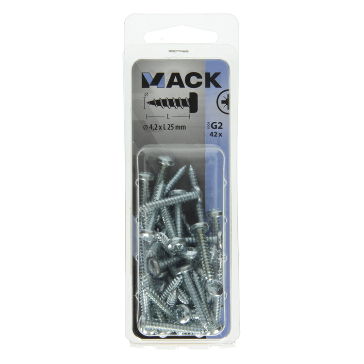 Load image into Gallery viewer, Mack 1018069 - zelftappende schroef cylkop verz. 42 st 4,2 x 25 mm | 5 stuks