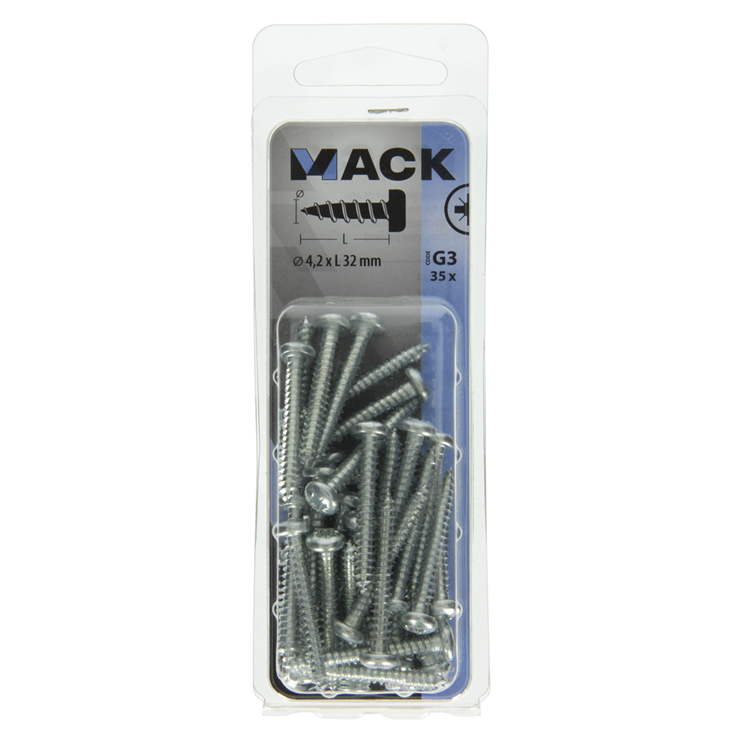 Load image into Gallery viewer, Mack 1018070 - zelftappende schroef cylkop verz. 35 st 4,2 x 32 mm | 5 stuks
