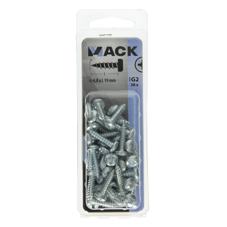 Load image into Gallery viewer, Mack 1018071 - zelftappende schroef cylkop verz. 38 st 4,8 x 19 mm | 5 stuks