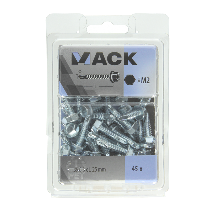 Load image into Gallery viewer, Mack 1018088 - zelfborende schroef zesk.kop verz. 45st 6,3 x 25 mm | 5 stuks