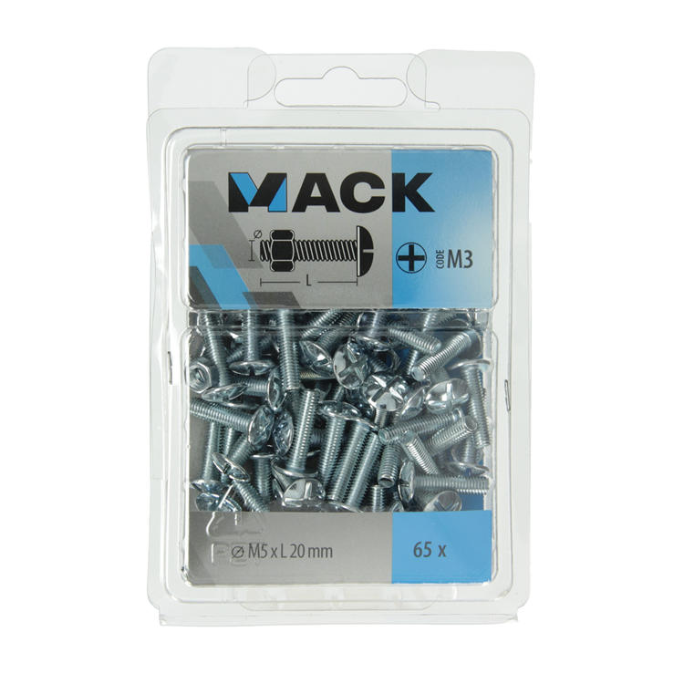 Load image into Gallery viewer, Mack 1018098 - kachelbout + moer staal verzinkt 5 st m5 x 20 mm | 5 stuks