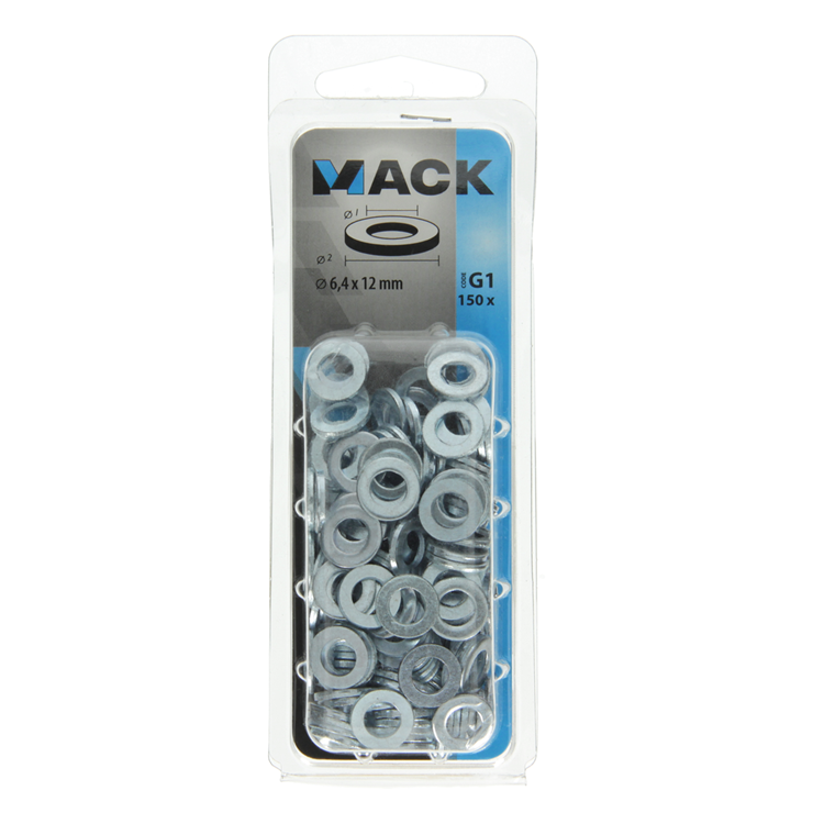 Load image into Gallery viewer, Mack 1018116 - sluitring staal verzinkt 150 st 6,4 x 12 mm | 5 stuks