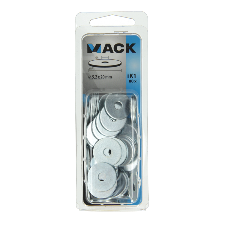 Load image into Gallery viewer, Mack 1018123 - carrosserie sluitring verzinkt80 st 5,2 x 20 mm | 5 stuks