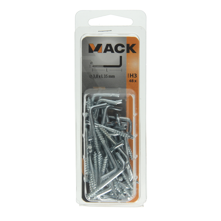 Load image into Gallery viewer, Mack 1018143 - schroefduim staal verzinkt 48 st 3,0 x 35 mm | 5 stuks