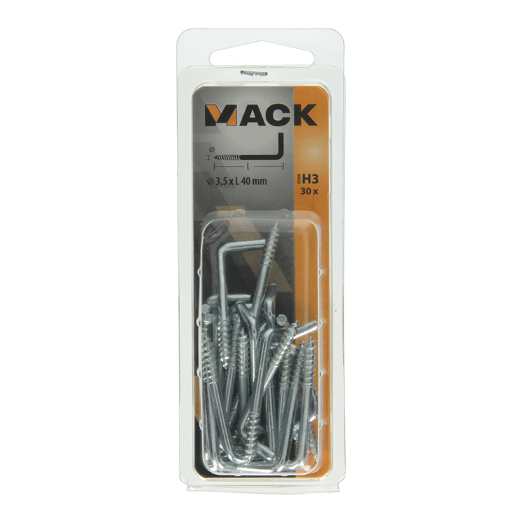 Load image into Gallery viewer, Mack 1018144 - schroefduim staal verzinkt 30 st 3,5 x 40 mm | 5 stuks