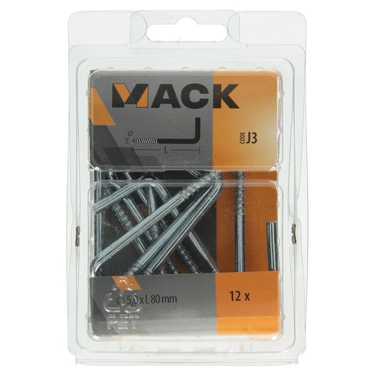 Load image into Gallery viewer, Mack 1018148 - schroefduim staal verzinkt 12 st 5,0 x 80 mm | 5 stuks